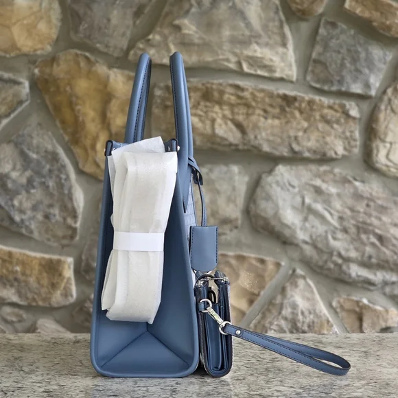 Michael Kors Mirella Ombré Logo MD Tote SET Blue - Picture 2 of 13